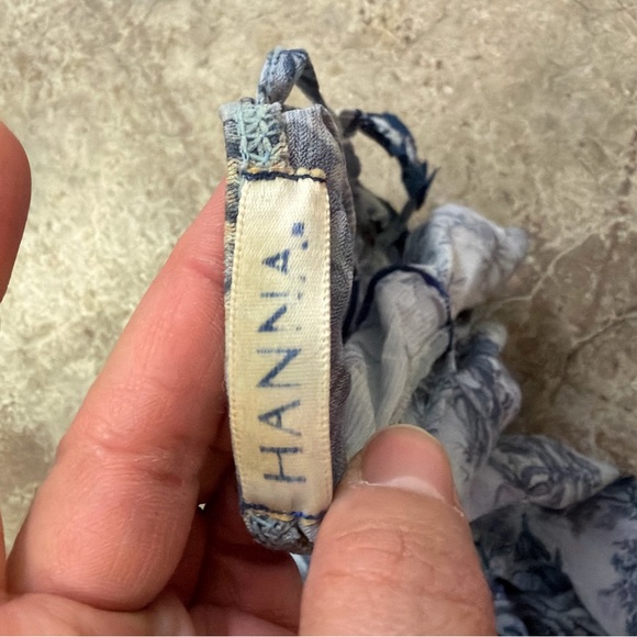 Vintage Y2K lace lined Asian babydoll whimsigoth fairy Blue  slip dress - Picture 5 of 7